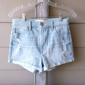 Hollister Light Wash High Waist Denim Shorts